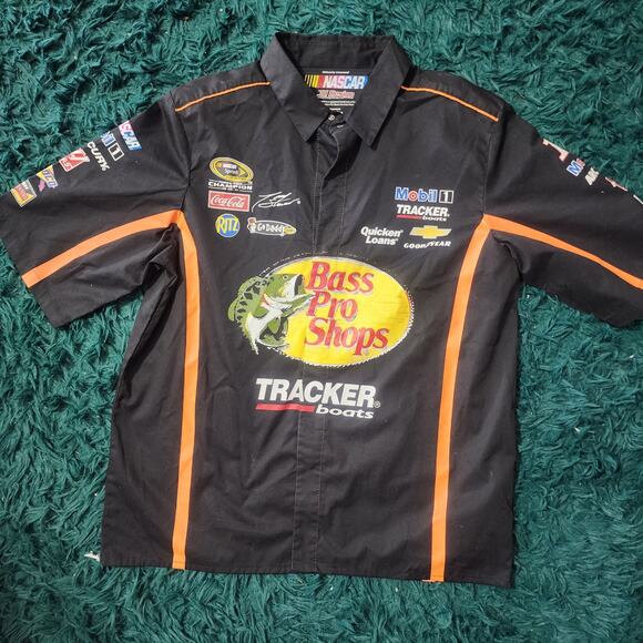 NASCAR JH Design Bass Pro Shops Racing Shirt Size M 23x29 - Picture 1 of 6